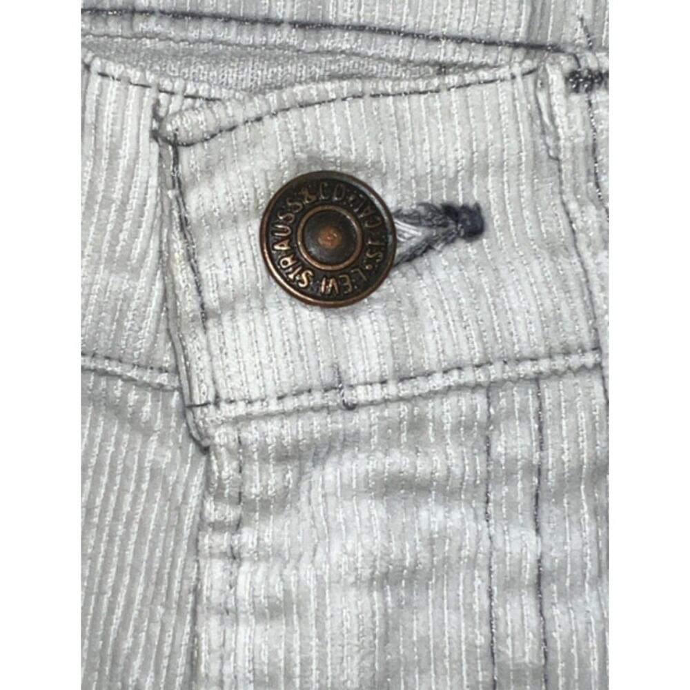 VTG Levi’s Gray Corduroy Pants White Tab High Rise Straight Leg 29x30 Women’s - Picture 3 of 6